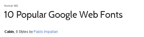 Cabin Web Font