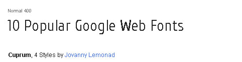 Cuprum Web Font