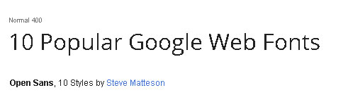 Open Sans Web Font