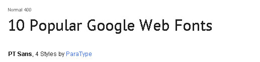 PT Sans Web Font