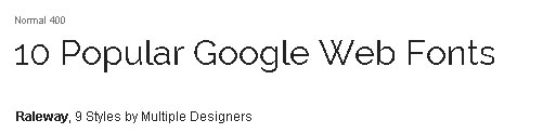 Raleway Web Font